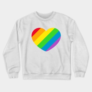 Rainbow LGBT Pride Heart Crewneck Sweatshirt